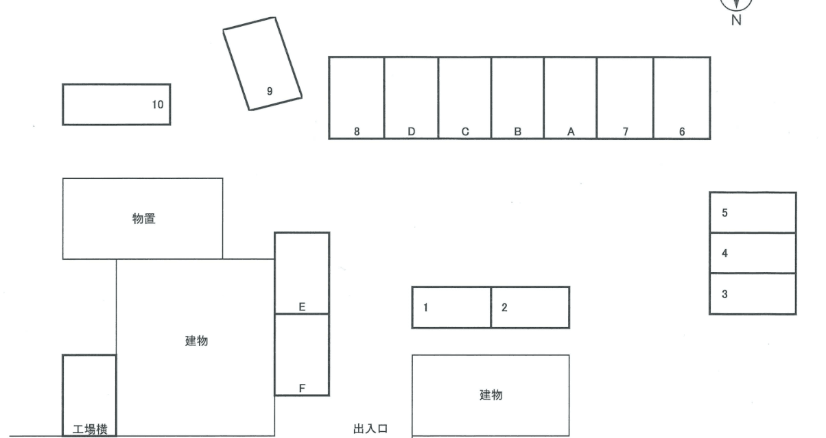 稲葉小深田一戸建の駐車配置図