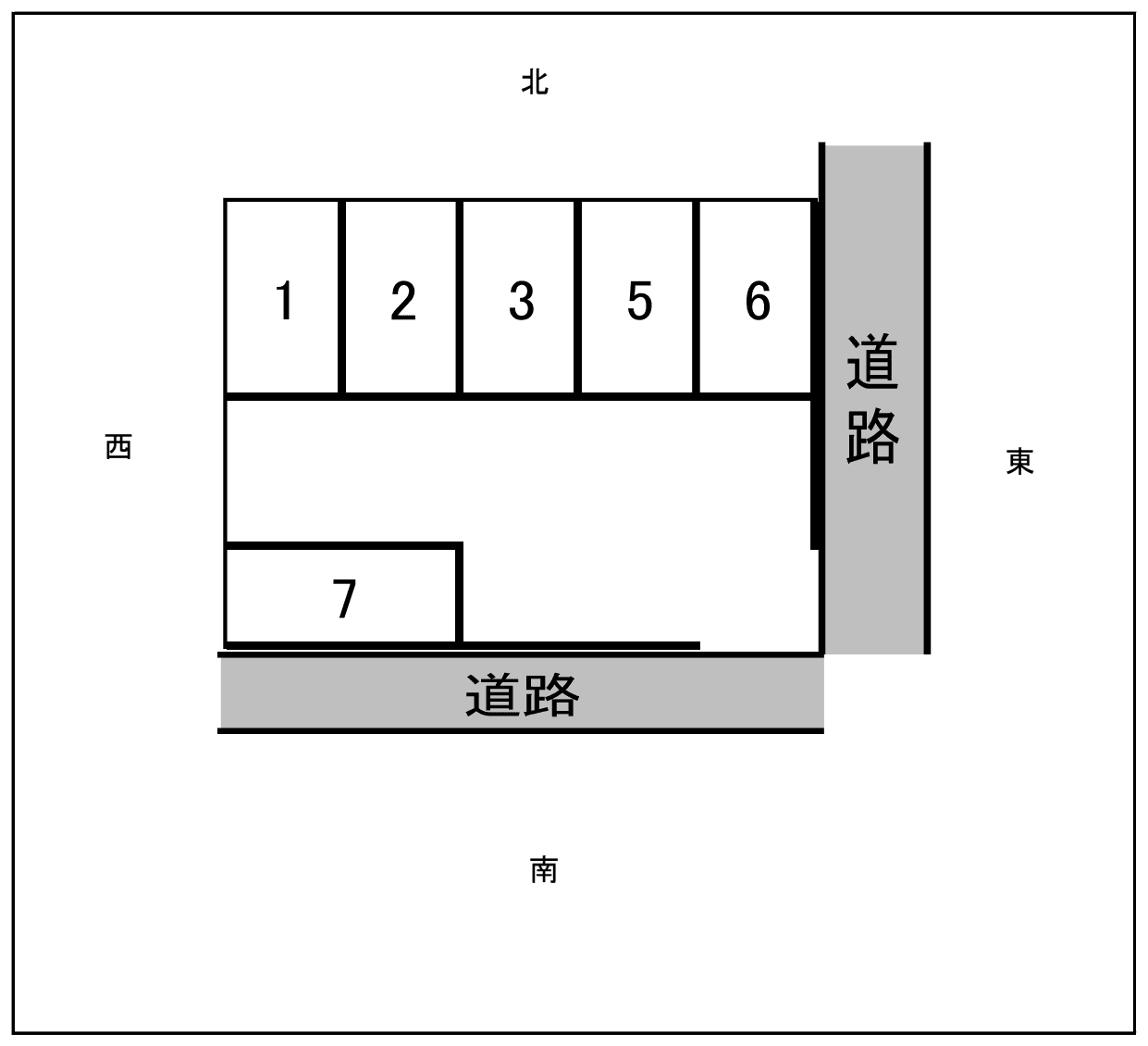 青海町３丁目野口駐車場の駐車配置図