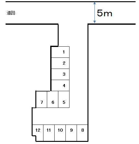 ロージュマンＡの駐車配置図