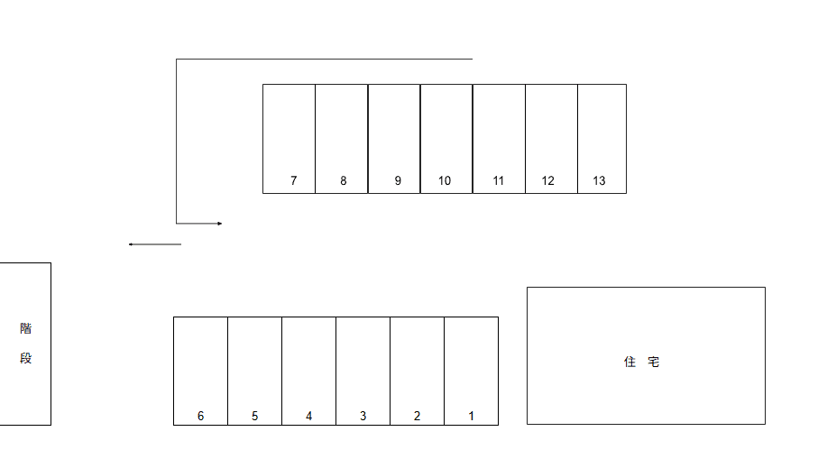 修多羅駐車場の駐車配置図