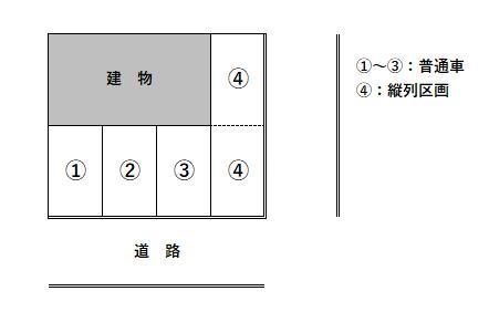 東鳴水4丁目パーキングの駐車配置図