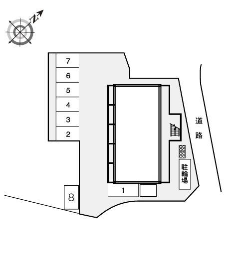 レオリバーサイド２１(15416)の駐車配置図