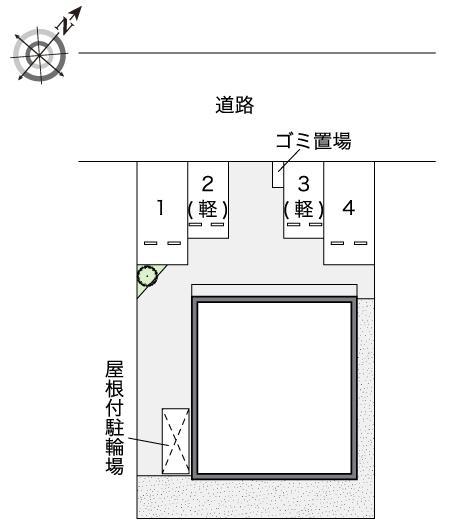 ティハイツ(46478)の駐車配置図