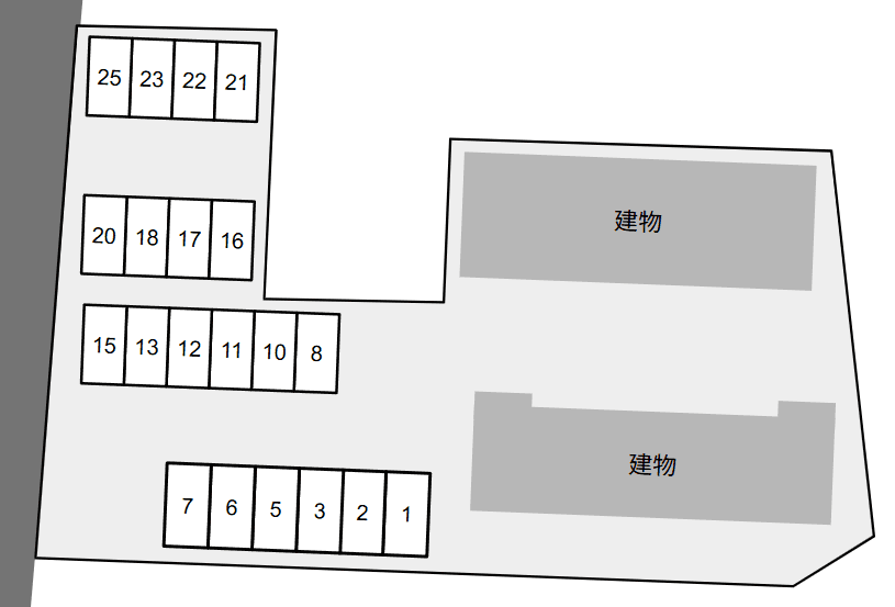下妻リーズホールドⅠ・Ⅱ別駐車場の駐車配置図