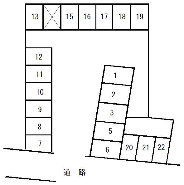 浅間台駐車場の駐車配置図