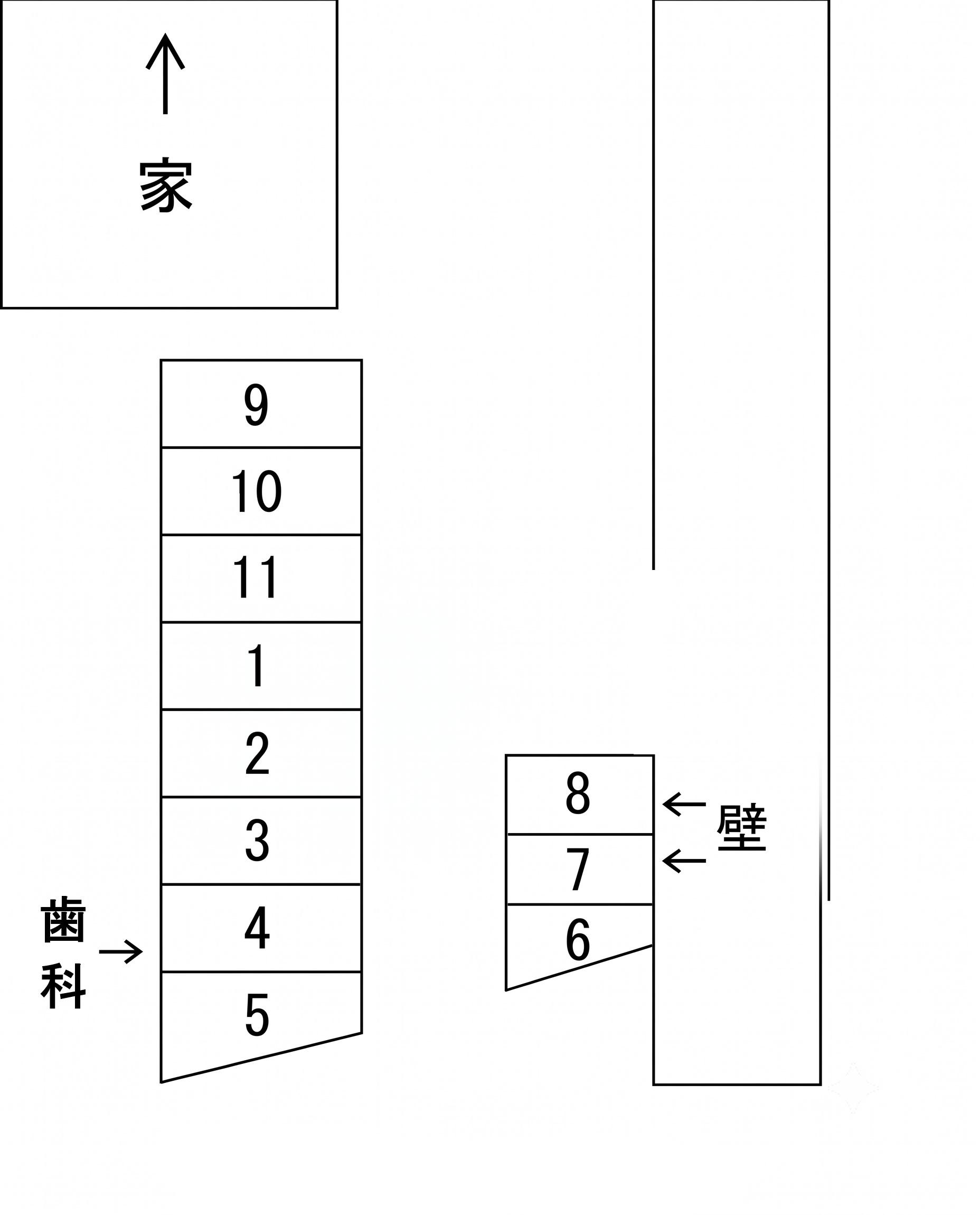 狭山計画　狭山2丁883-1駐車場の駐車配置図