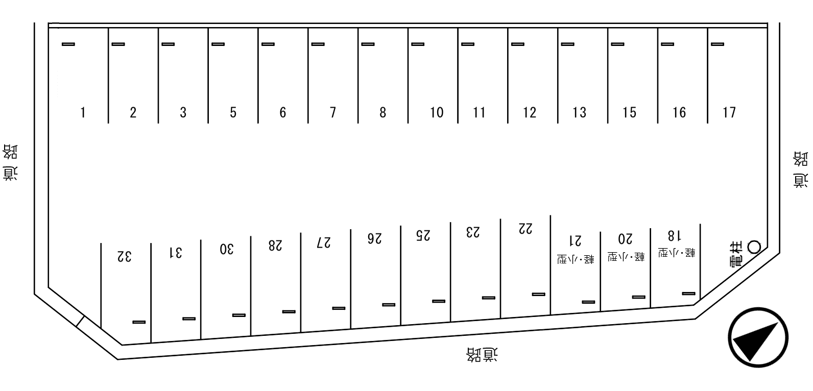 グリーンパーキングの駐車配置図