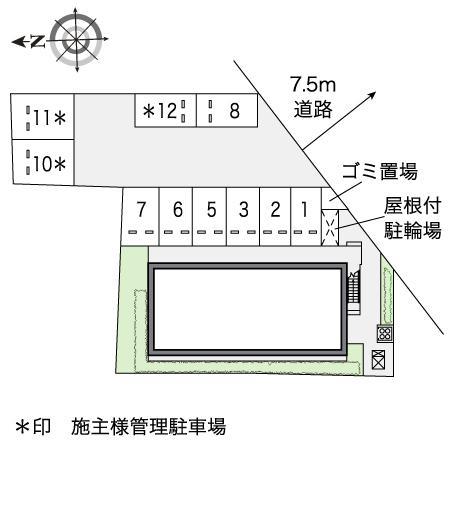 新家Ⅱ(44815)の駐車配置図