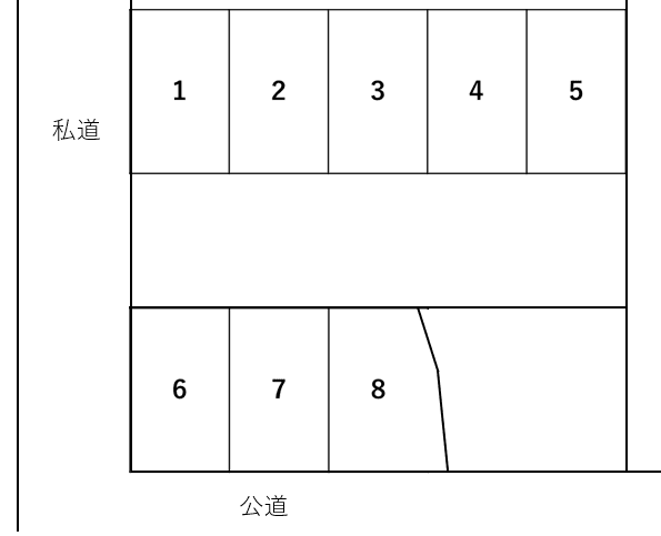 美しが丘駐車場の駐車配置図