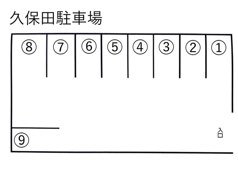 久保田駐車場の駐車配置図