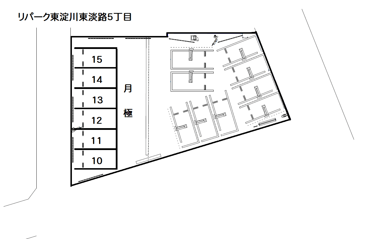東淀川東淡路５丁目の駐車配置図