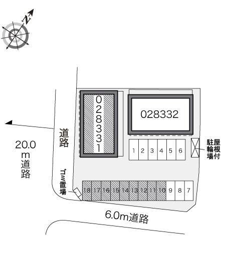 アインツェル(28331)の駐車配置図