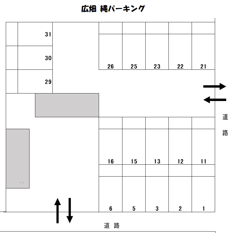 広畑 縄ﾊﾟｰｷﾝｸﾞの駐車配置図
