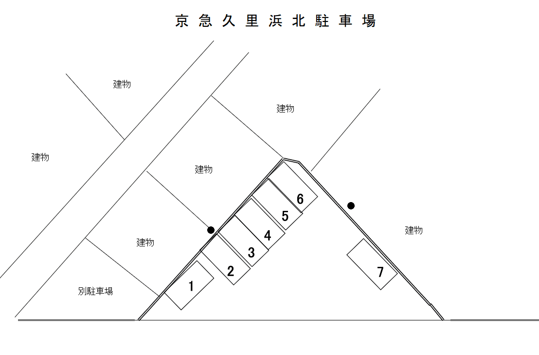 京急久里浜北の駐車配置図
