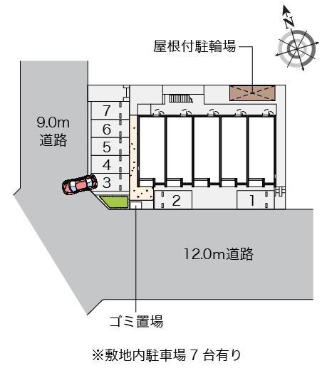 グラースⅢ(53381)の駐車配置図