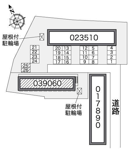 ひまわり　Ⅲ(39060)の駐車配置図