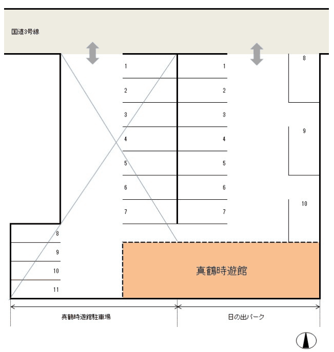 日の出パークの駐車配置図