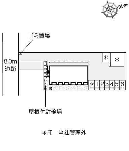 アルカディア(53509) 敷地外駐車場の駐車配置図