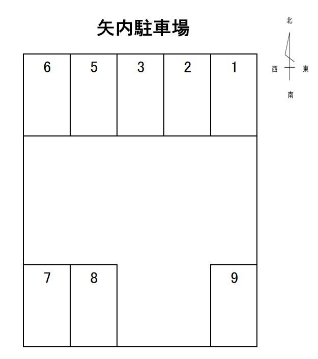 矢内駐車場の駐車配置図