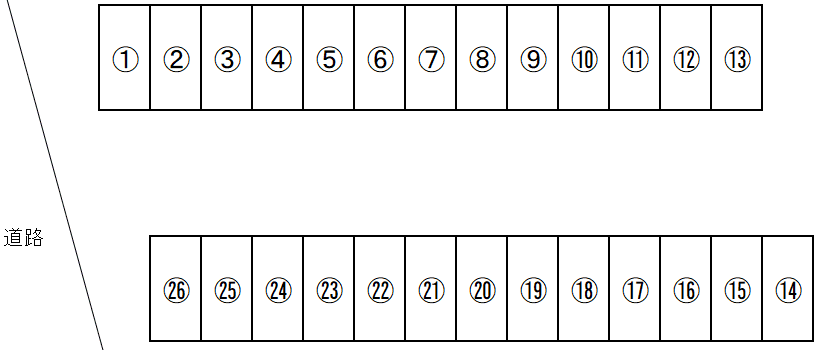 セジュール錦原の駐車配置図
