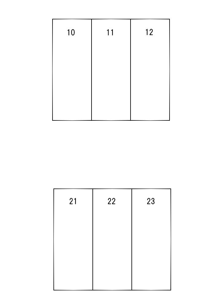 金子東船橋１駐車場（10-12・21-23）の駐車配置図