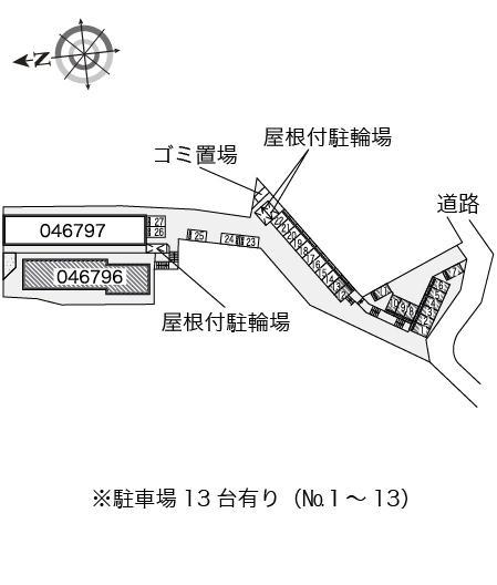 ディアベルジュⅠ(46796)の駐車配置図