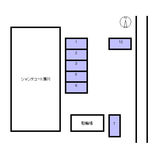 シャンテコート瀬川の駐車配置図