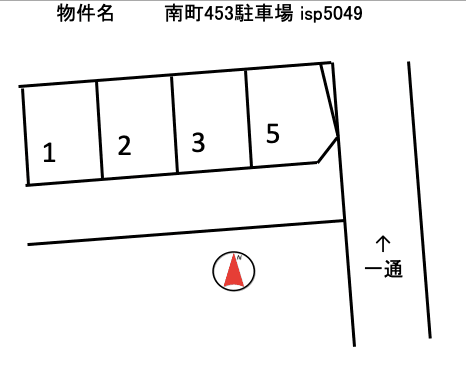 南町453駐車場の駐車配置図