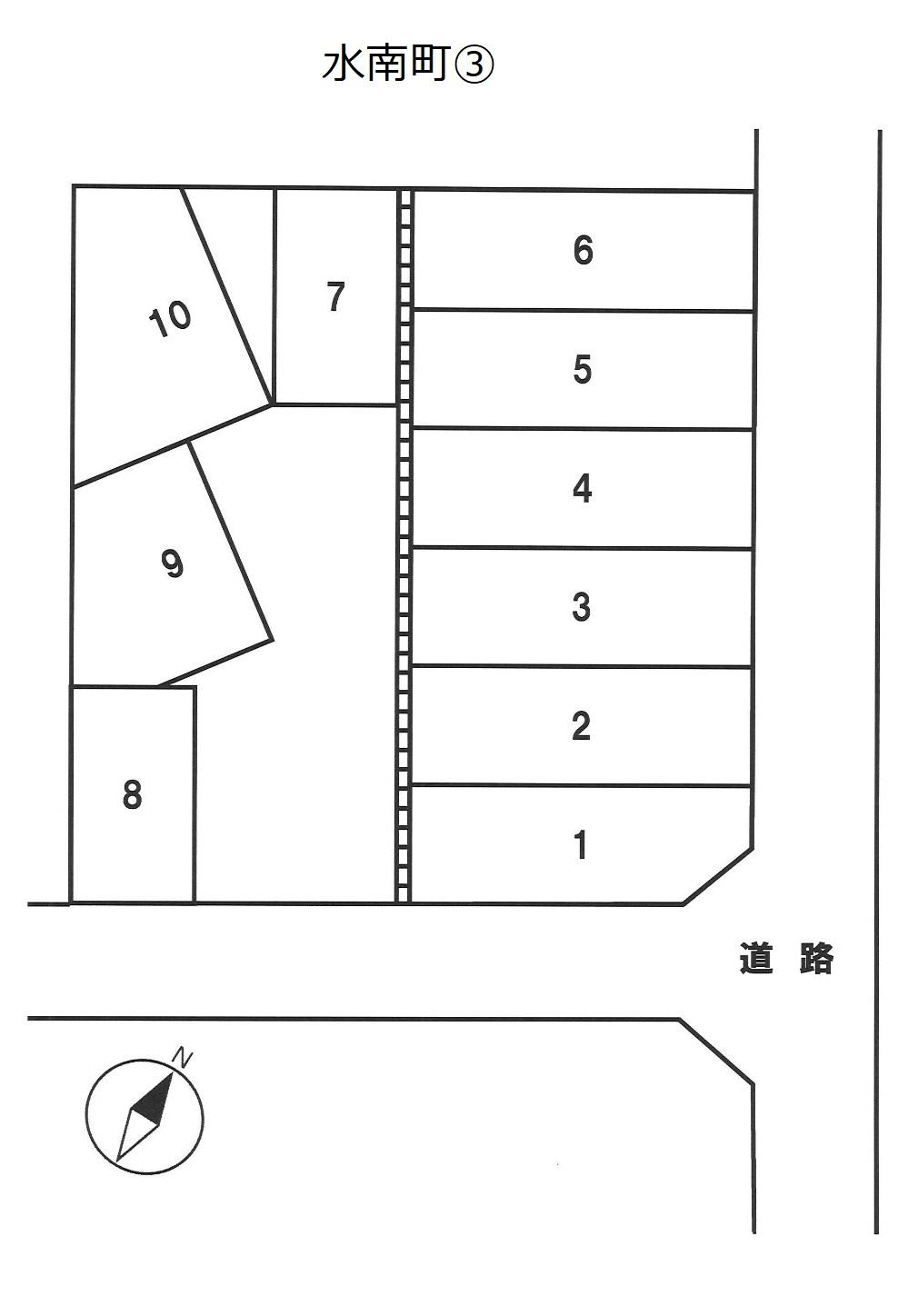 水南町③の駐車配置図