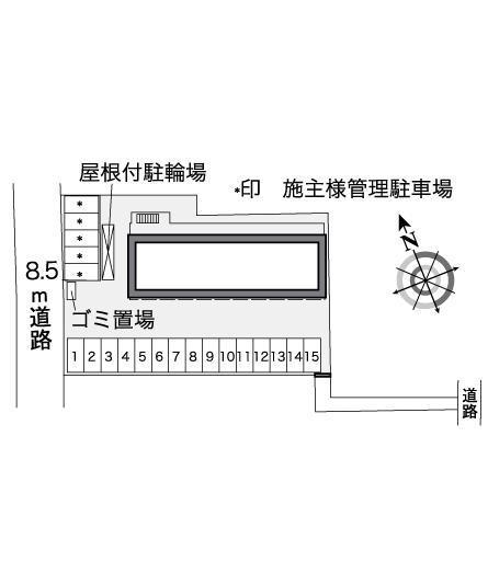 アクシス西伊倉(37079)の駐車配置図