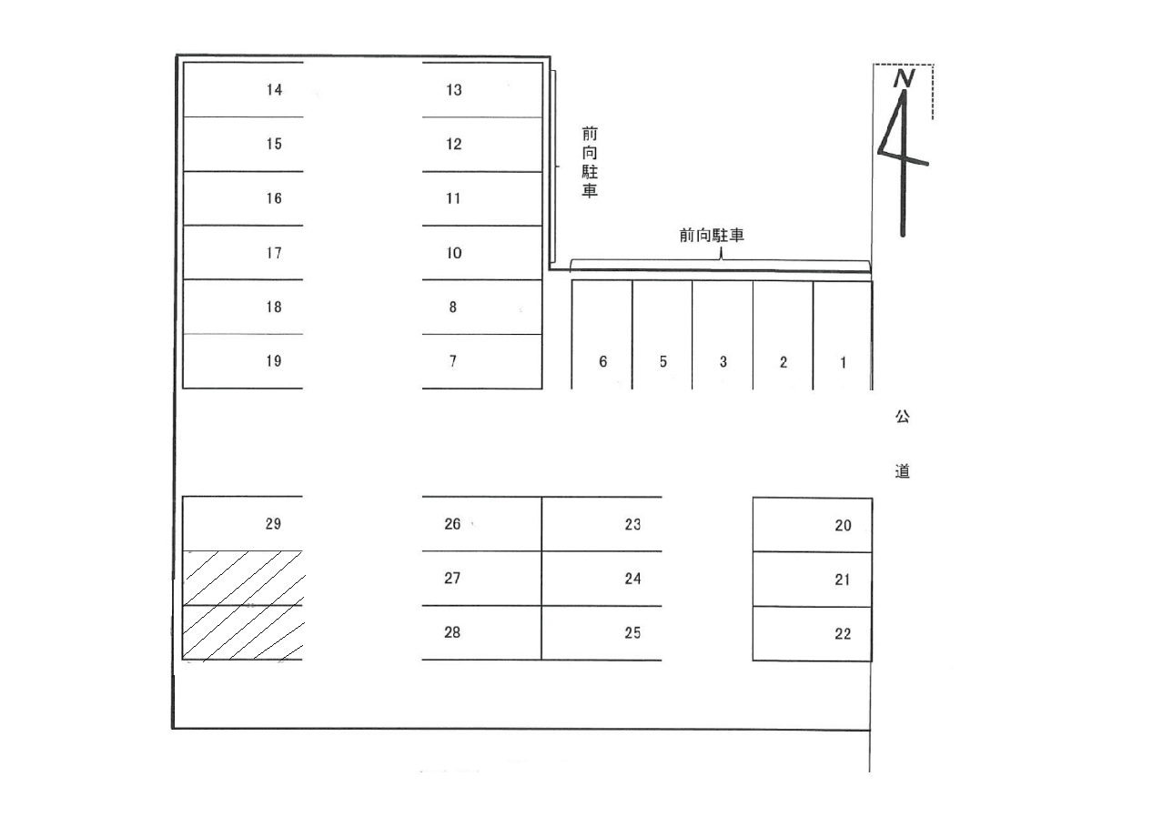 ＮＯ．７４の駐車配置図