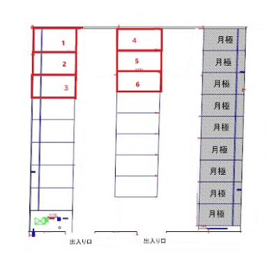 籠原駅前第３の駐車配置図