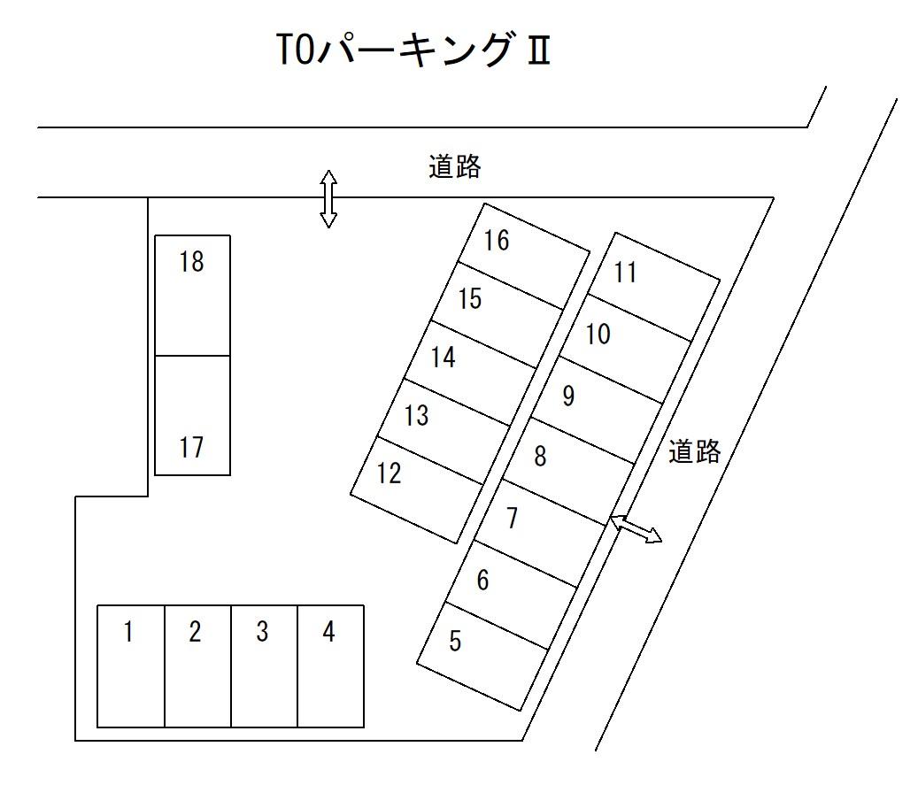 TOパーキングⅡの駐車配置図