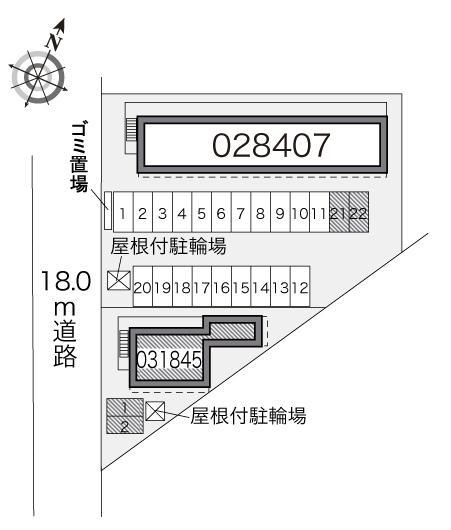 シャルマンⅡ(31845)　敷地外駐車場の駐車配置図