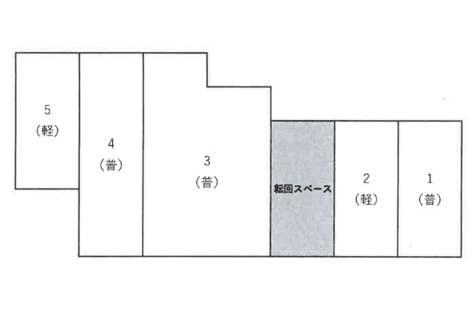 本町駐車場の駐車配置図