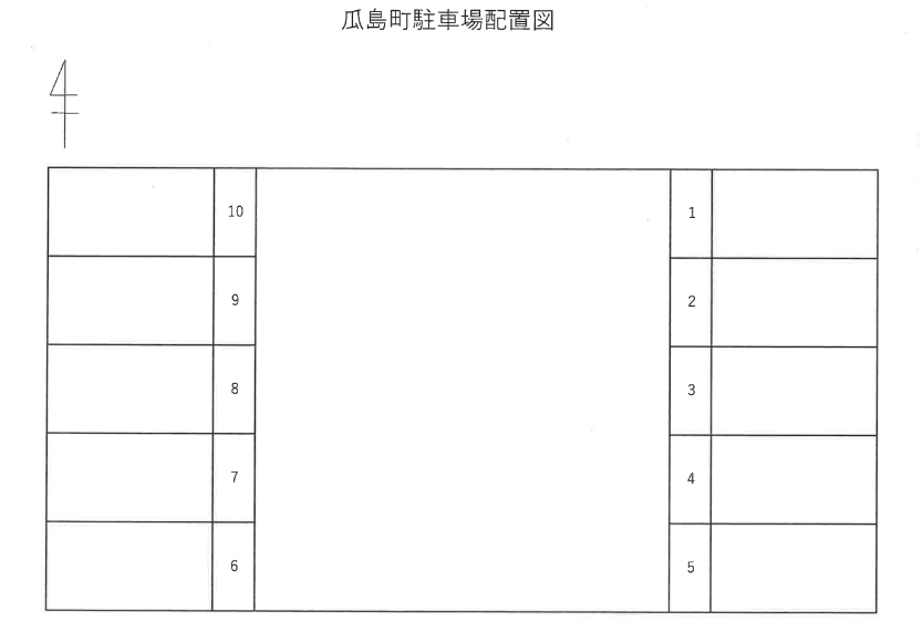 瓜島町駐車場の駐車配置図