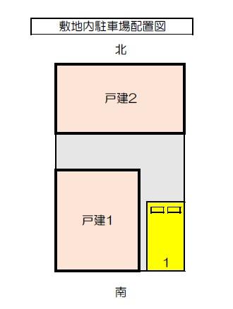 門内様戸建駐車場の駐車配置図