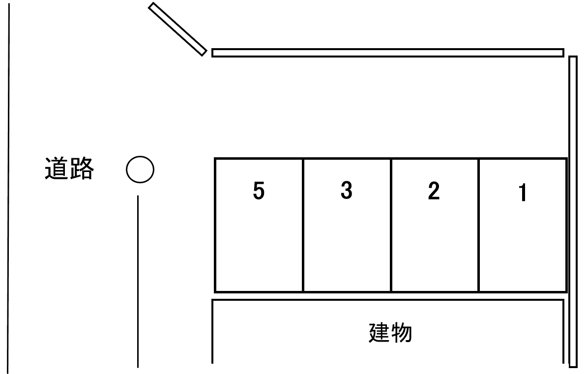 海正寺１７ガレージの駐車配置図