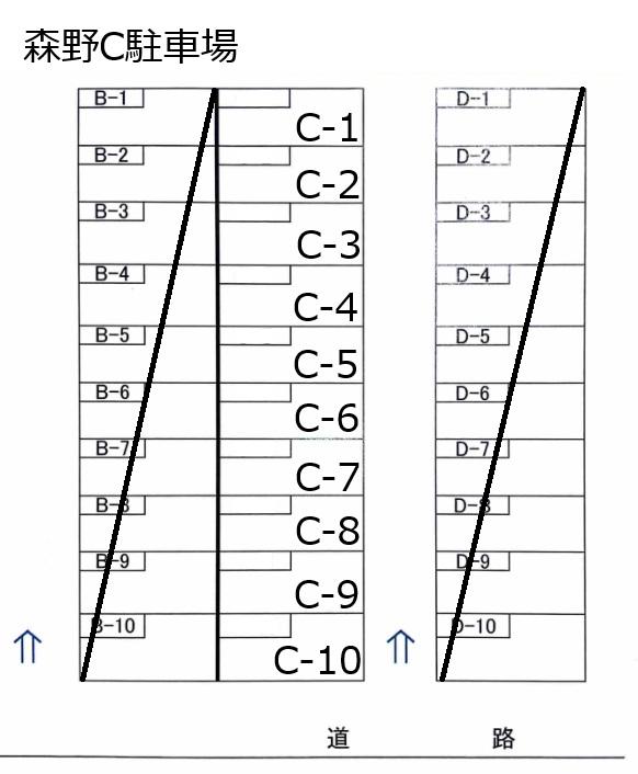 森野C駐車場の駐車配置図