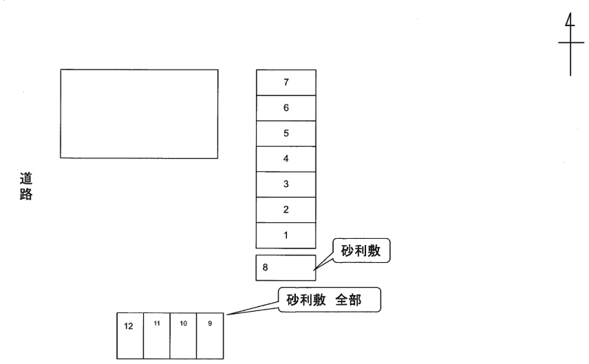 萬福駐車場の駐車配置図
