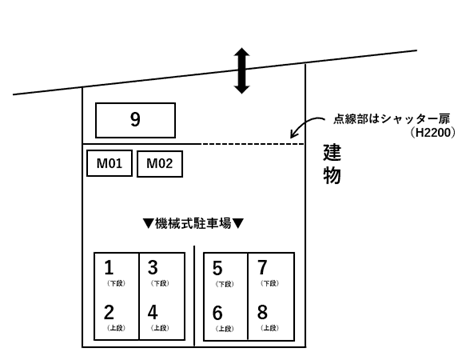 グランフィールド南行徳の駐車配置図