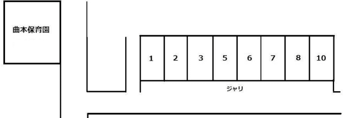 牛山駐車場の駐車配置図
