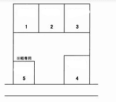 東瀬名町7-6駐車場の駐車配置図