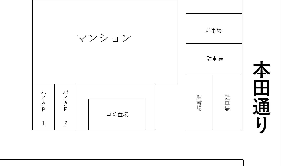 ｇｒａｃｅ　ｔｒｅｅバイク駐輪場の駐車配置図