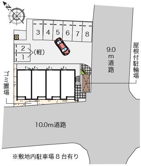クレイノサンローズ仲原Ⅱ(56028)の駐車配置図