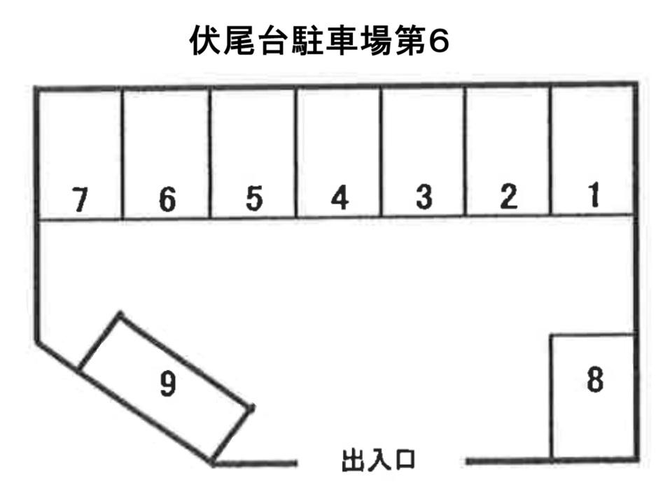 伏尾台駐車場第６の駐車配置図