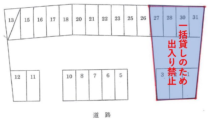 小林駐車場の駐車配置図