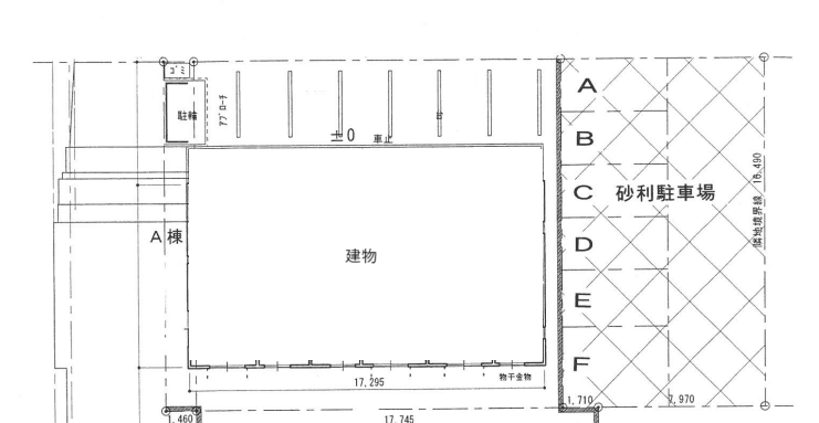 ラ・ルーチェ 鳥屋野南駐車場（砂利）の駐車配置図