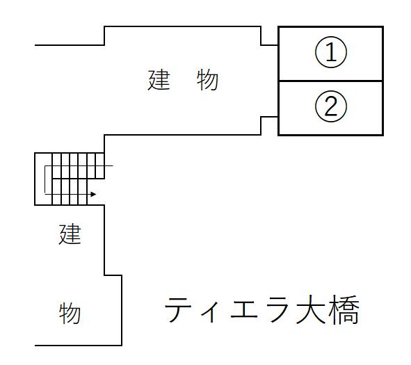 ティエラ大橋の駐車配置図