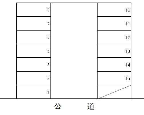 一宮錦B駐車場の駐車配置図